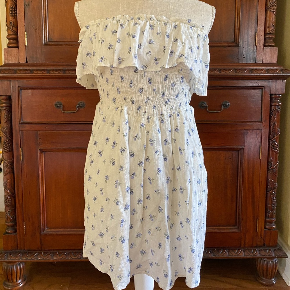 American eagle mini dress with blue flowers